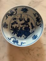 Chinesische Porzellan-Schale Blau-Weiß | Handbemalt | Vintag
