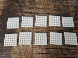 lego 3958 lot de 10 pièces White Plate 6 x 6