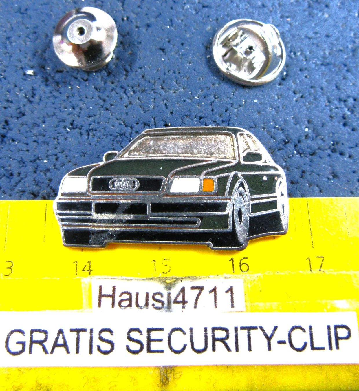 Audi Placchette & Badge: AUDI 100 AUTO PIN ENAMEL MIT SECURITY-CLIP VINTAGE – Usato da Ettingen venduto da Hausi4711