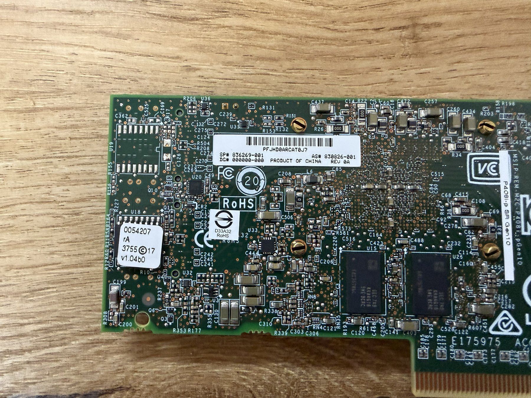 Hewlett Packard Server: HPE Smart Array P408i-p SR Gen10 RAID Controller 836269-001 – Gebraucht aus Gretzenbach von ITRecyclingGuy 2