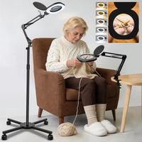 Standlupe mit Licht 10X LED Lupenlampe Klemme