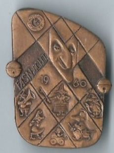 Basler Plaketten & Abzeichen: Fasnachtsplakette Basel, "Blaggedde" 1960 (Bronce) – Gebraucht aus Zürich von t24_de