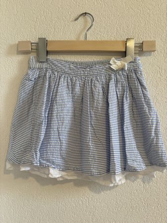 Jupe rayée bleue et blanche taille 5-6 ans
