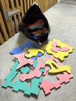 Spielmatte Schaumstoff Puzzle bunt gebraucht im Set