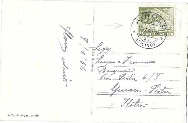 Cartoline postali: Airolo Gesamtansicht im Winter – Usato da Olten venduto da clotaldi 1