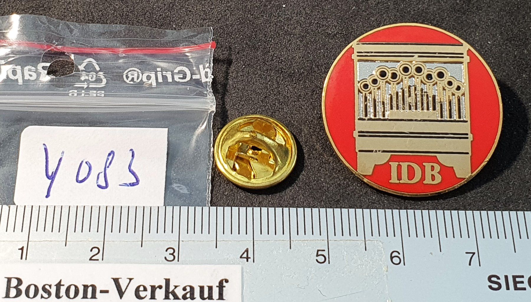 Plaketten & Abzeichen: Y083 - Pin Drehorgel IDB – Gebraucht aus Reinach BL von Boston-Verkauf 1