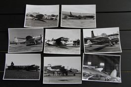 Bomber 2. Weltkrieg, 8 Stk. sw Foto 18x24cm