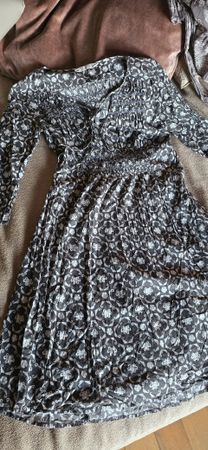 Odd Molly Kleid Gr. 1 – Grau-Weiss gemustert