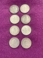 8 Stück Fünfliber 5 Sfr Stücke Münzen 1931 - 1969