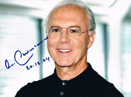 Franz Beckenbauer 1945-2024 Autogramm signiert Foto 15x21cm