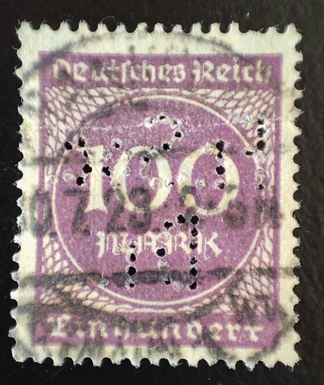 Briefmarke 100 Mark Deutsches Reich