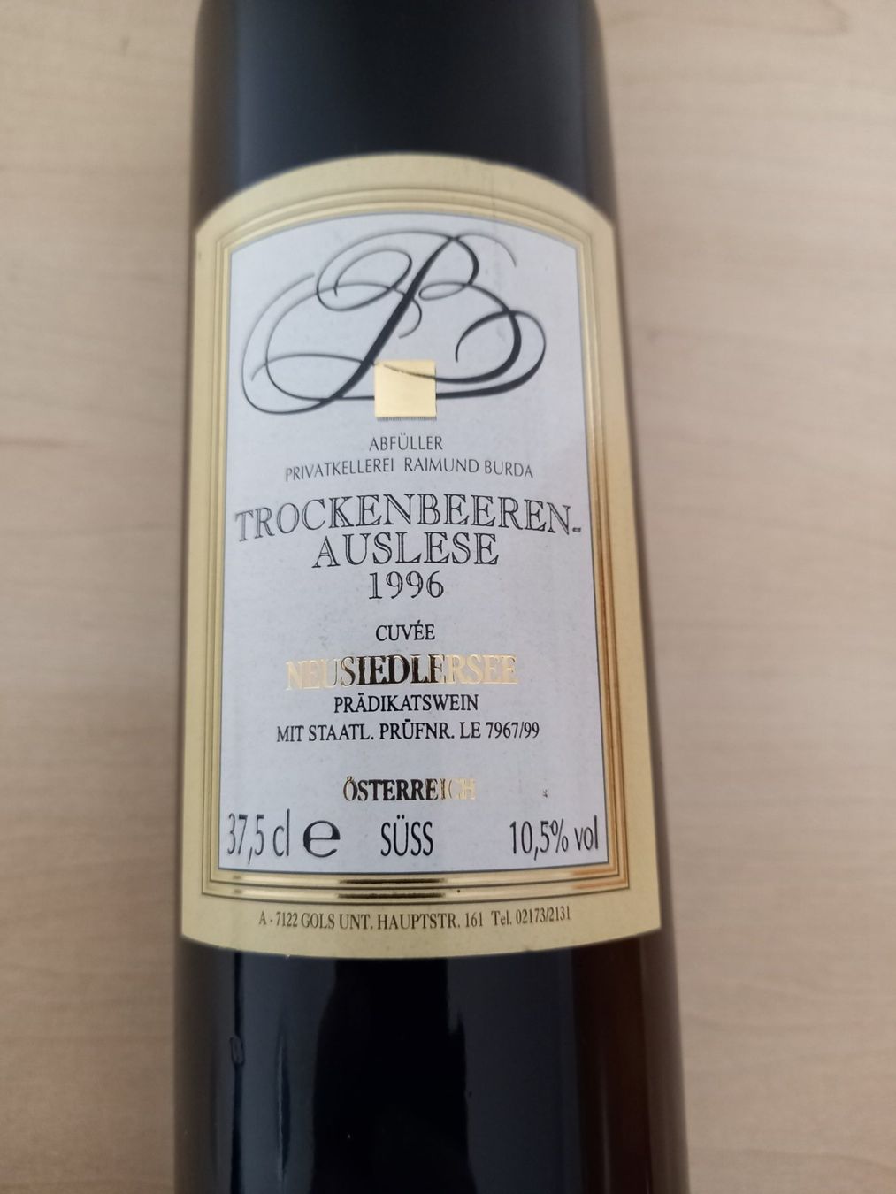 Vino: Trockenbeerenauslese – Nuovo e nell'imballaggio originale da Bonaduz venduto da Motz 1