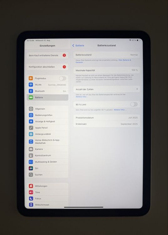 Apple iPad (A16) Wi-Fi 128GB neuwertiger Zustand (Gebraucht) in ...