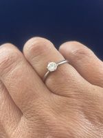 Ring Bucherer Solitaire Weissgold 18 Karat Diamant 0.40ct