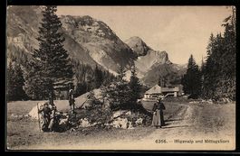 Lenk, Iffigenalp, Panorama mit Mittagsho