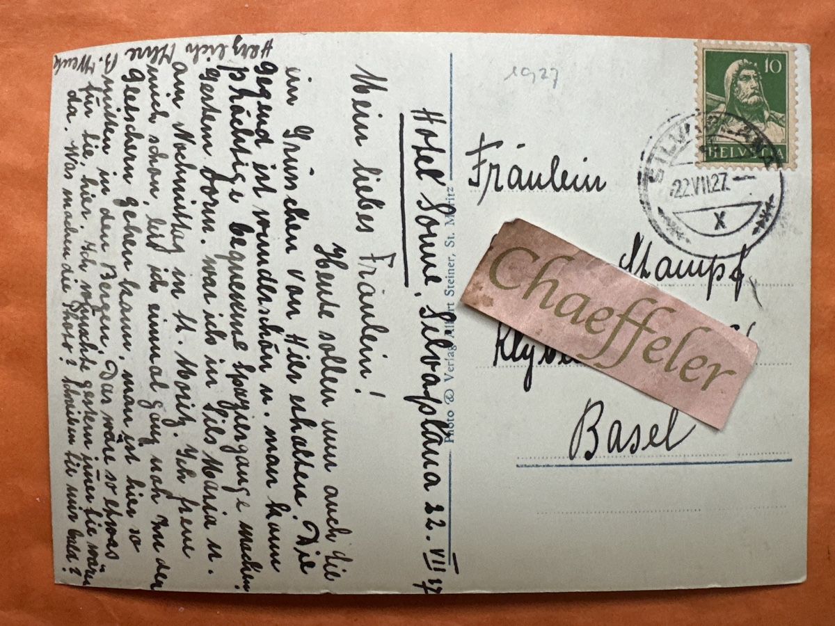 Cartoline postali: 1927 Blick auf Silvaplana mit Silvaplanersee  – Usato da Zürich venduto da Chaeffeler 1