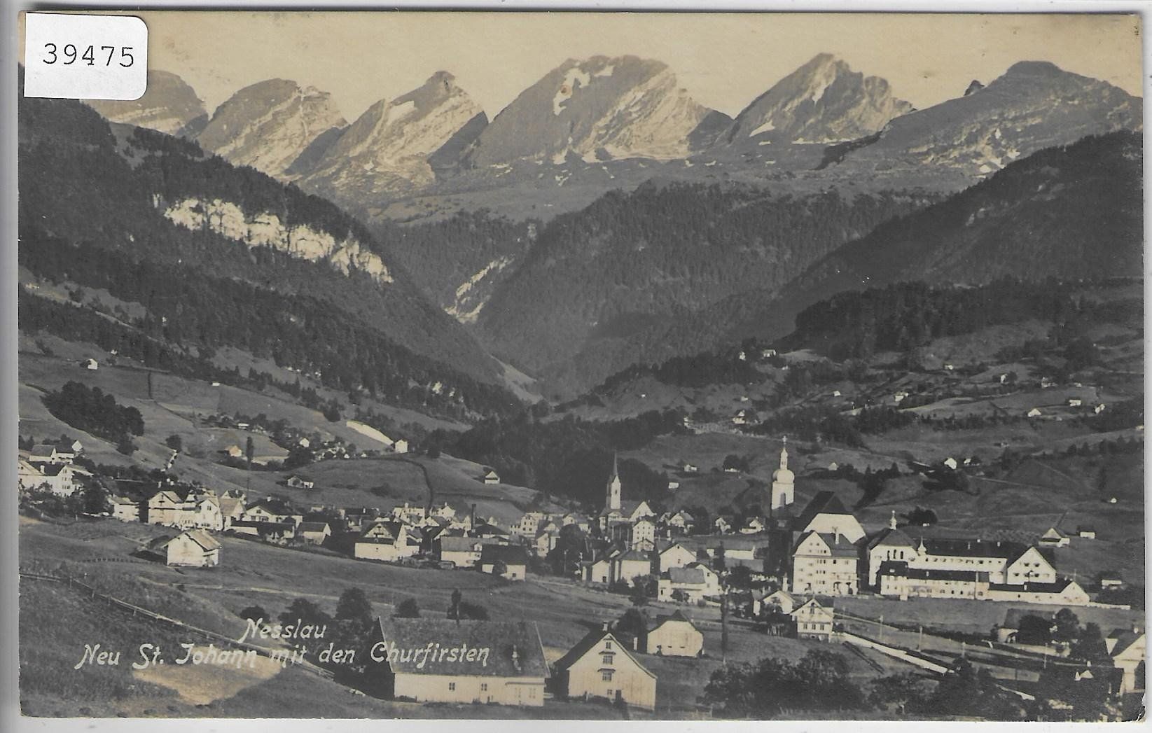 Cartoline postali: Nesslau - Neu St. Johann mit den Churfirsten – Usato da Ettingen venduto da Kartenplanet