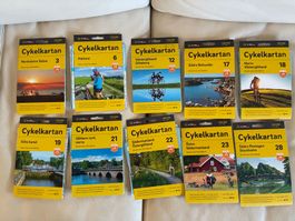 10 Velotourenkarte Cykelkartan Südschweden (traumhaft schön!