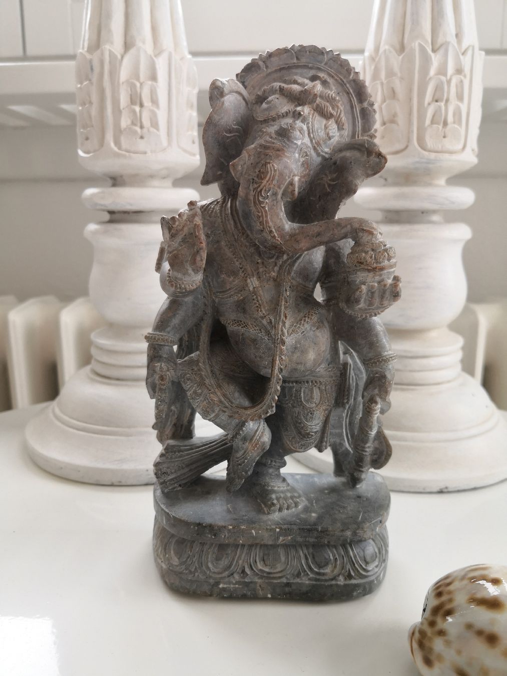 Sculture & Statue: 🤩HANDGEMEISELTE GANESHA STATUE SPECKSTEIN EINZELSTÜCK INDIA – Nuovo (secondo la descrizione) da Olten venduto da Naja-Twins-Twins