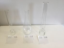 Lot de 3 globes en verre pour lampe a huile