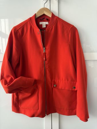 Veste bomber H&M rouge corail, taille 36 - parfait été!