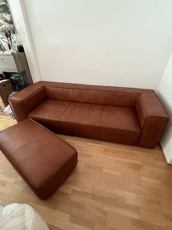 Divani: 3er Echtleder-Sofa, cognac – Usato da Wädenswil venduto da sil_6bq2 2