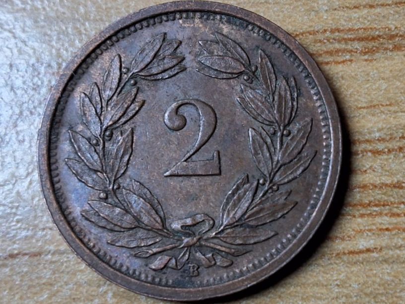Alle Münzen: 2 Rappen 1934 - Selten! – Gebraucht aus Münchenstein von purbach1 9