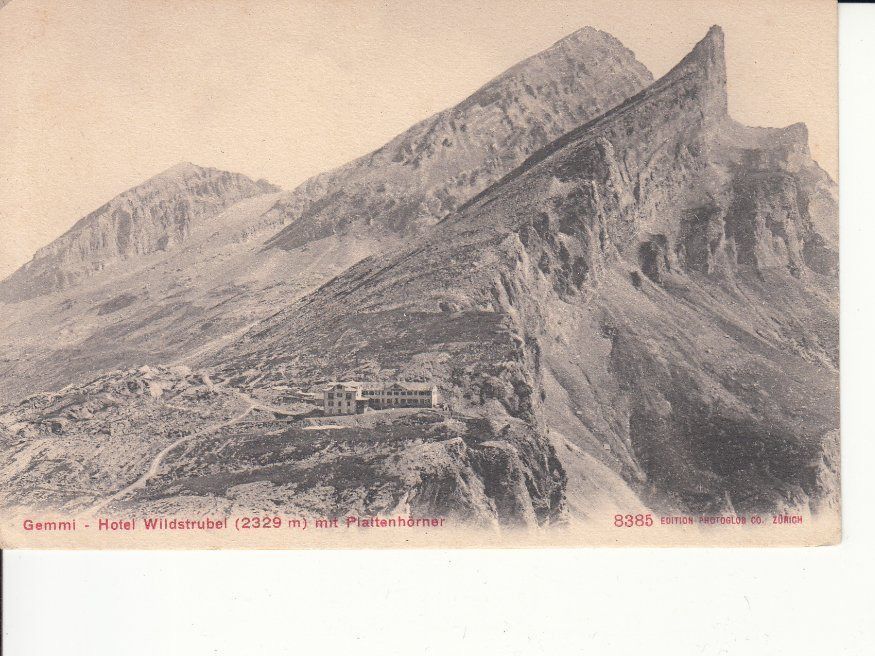 Cartoline postali: Gemmi Wildstrubel ca. 1910 – Usato da Bürglen TG venduto da StampGraf
