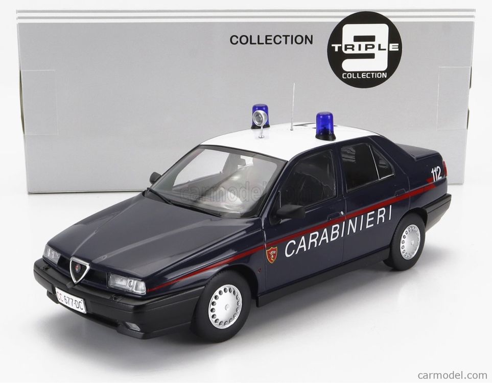 Alfa Romeo 75 Carabinieri 1988 - Triple 9 1800476 - Échelle 1/18 - Miniature Métal
