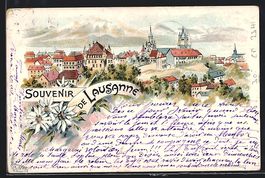 Litho Lausanne, Ortspartie mit Kirche