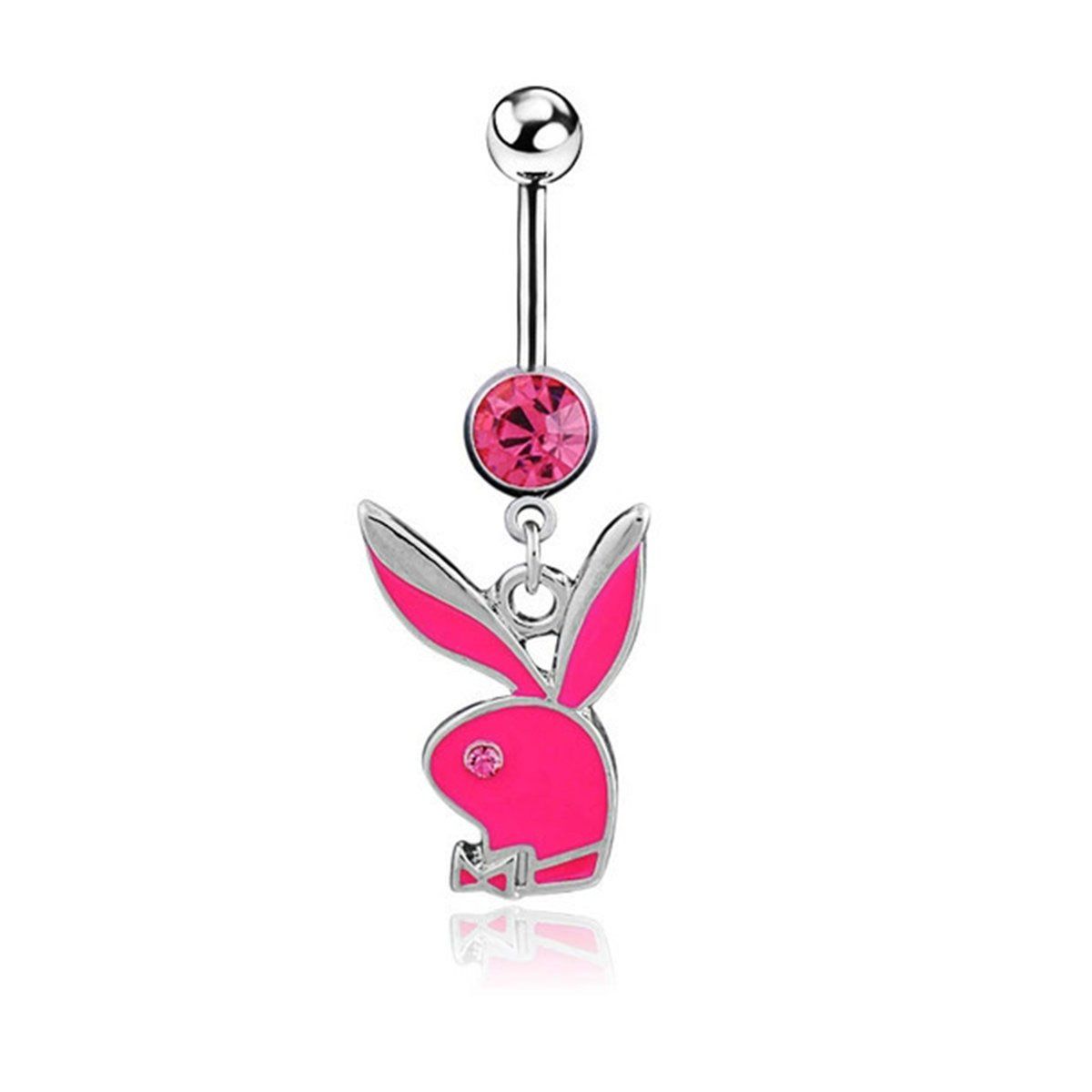 Gioielli per piercing: Bauchnabelpiercing Hase mit Zirkonia, Pink – Nuovo e nell'imballaggio originale da Weinfelden venduto da salehouse
