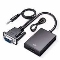 VGA zu HDMI Adapter Konverter 1080p mit Audio (fabrikneu)