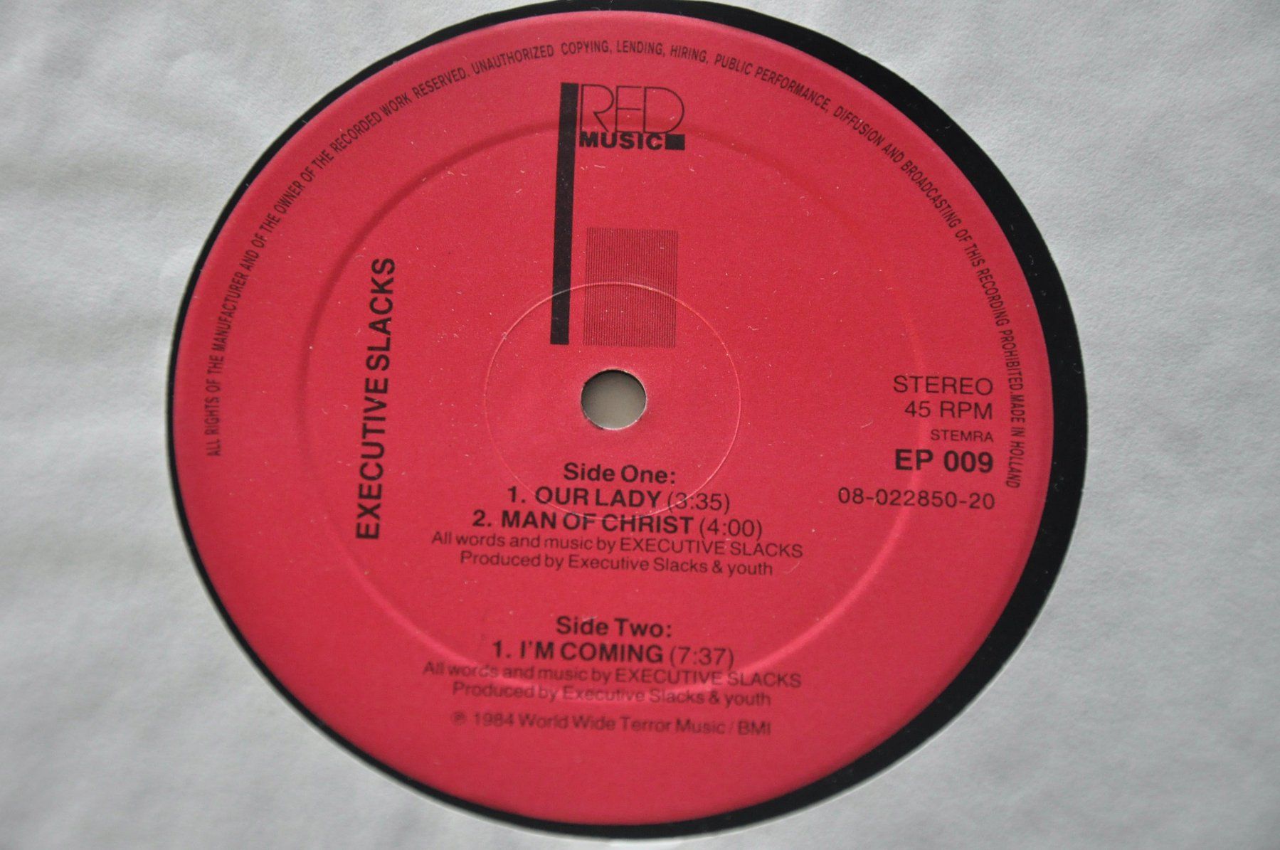 Vinyles: EXECUTIVE SLACKS 12 OUR LADY - ELECTRO-INDUS – D'occasion à Sion par jaipur1401 3