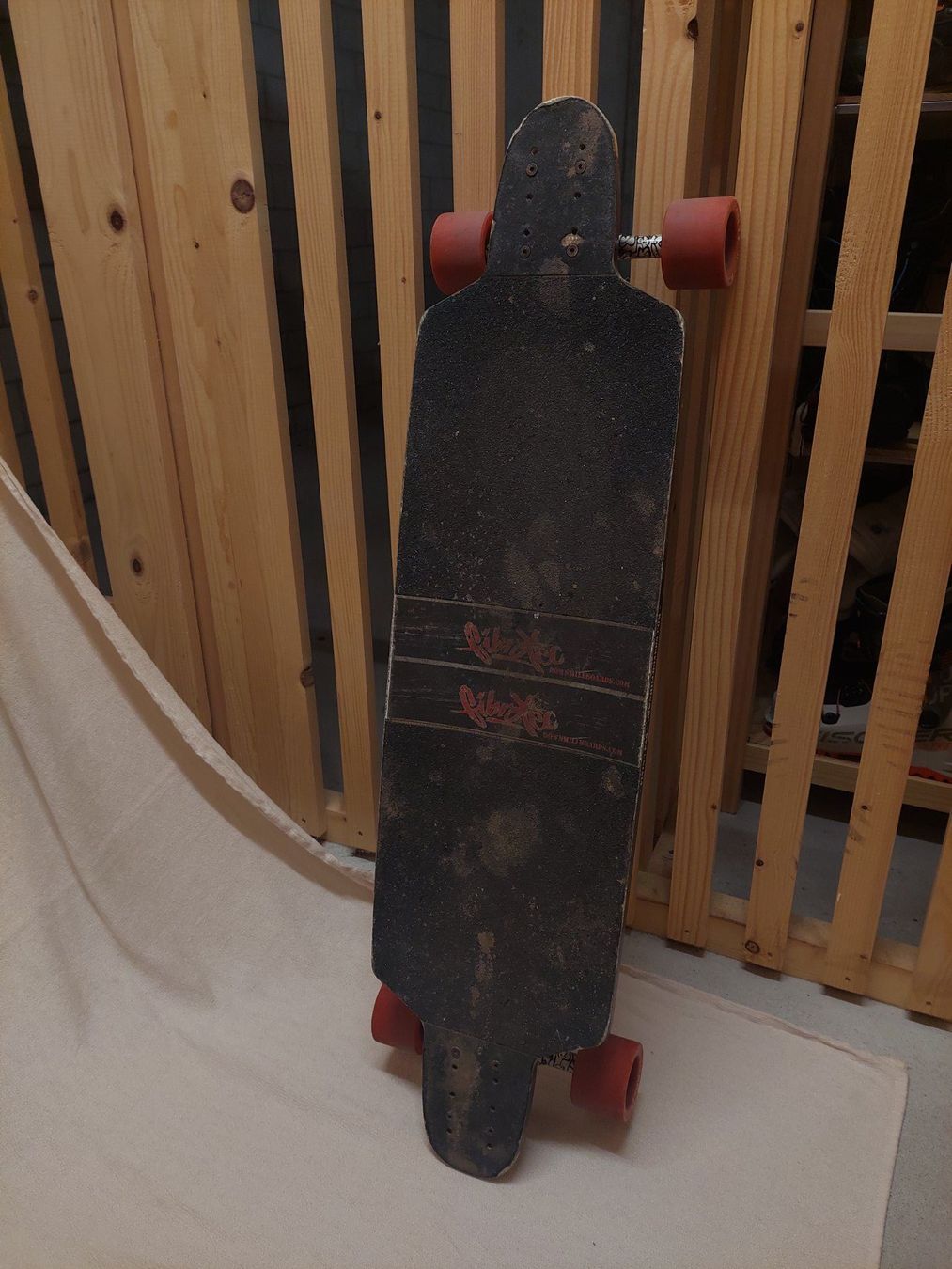 Skateboards: Fibretec Longboard / Downhill - mit Grinsekatze auf Base – Usato da Dübendorf venduto da aur_wm8b 1