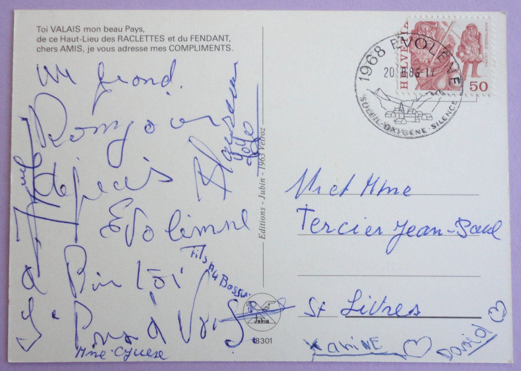 Cartes postales: Valais – D'occasion à Fétigny par Billy2miny 1