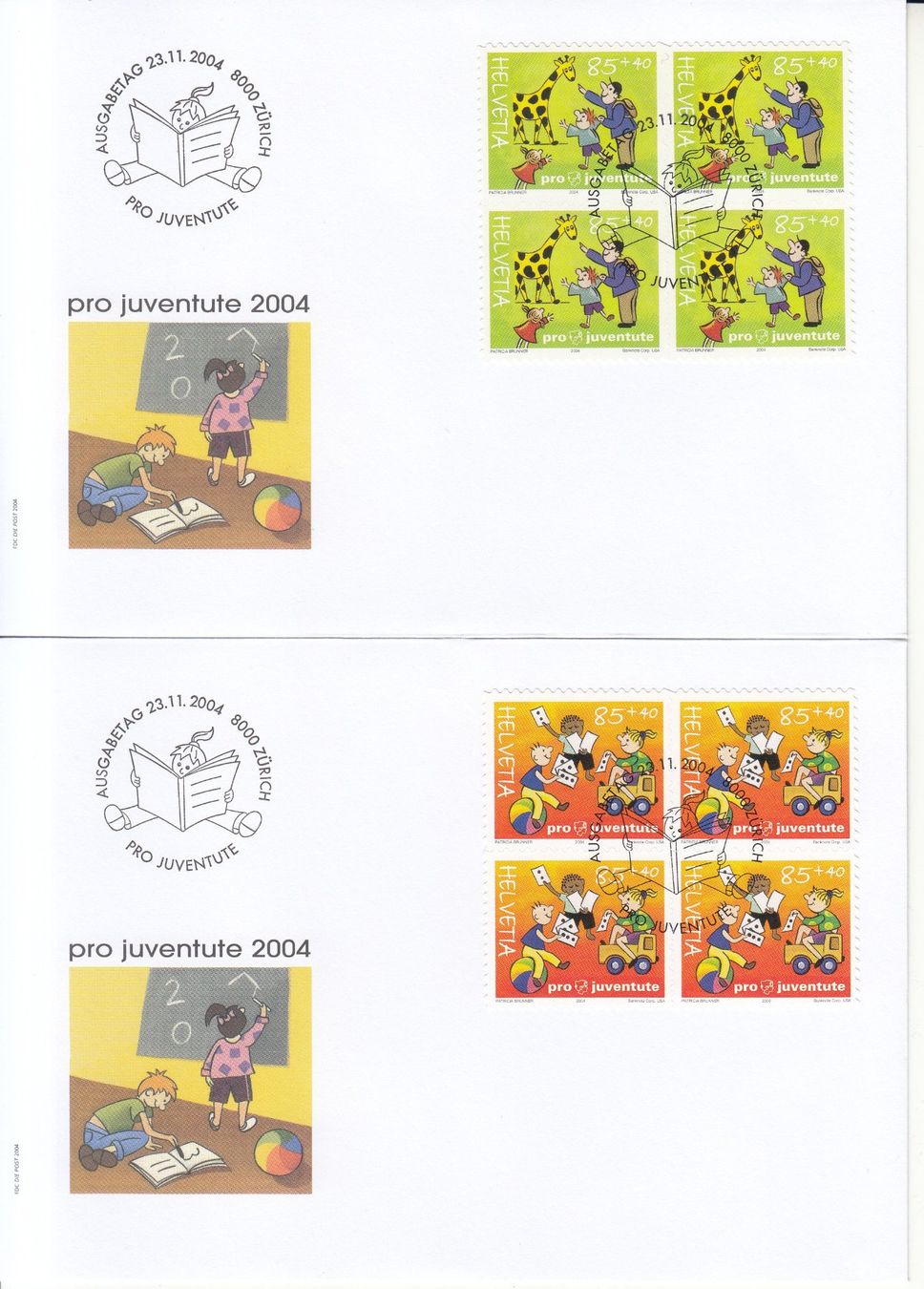 Tutti i francobolli: SBK J373A - J376A im 4er-Block FDC – Usato da Bürglen TG venduto da StampGraf 1