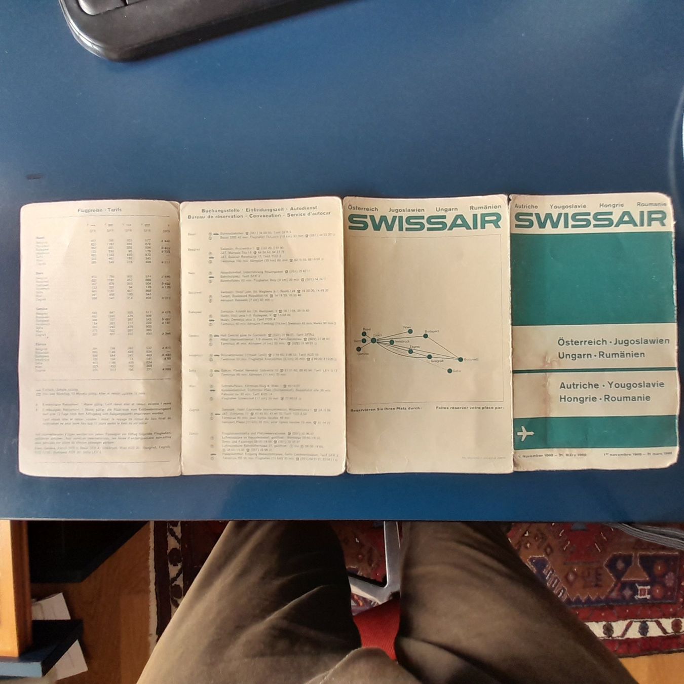 Landkarten & Atlanten: Swissair Flugroute / Map  Swissair Flugplan – Gebraucht aus Erlinsbach SO von Ginkel 6