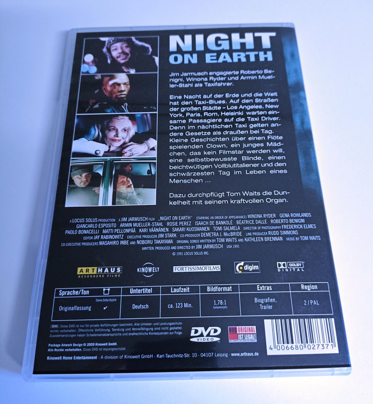 Tutti i DVDs: JARMUSH  -  NIGHT ON EARTH       Winona Ryder – Nuovo (secondo la descrizione) da Köniz venduto da Movieportal007 1