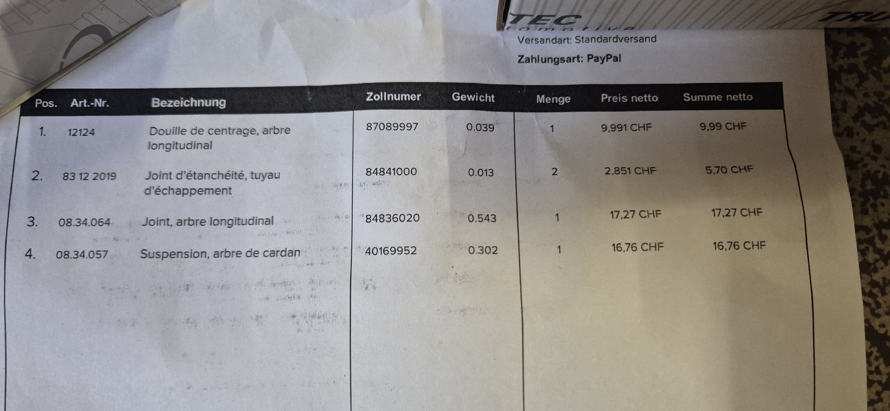 BMW Tutti pezzi di ricambio auto: bmw e46 flector transmission – Nuovo e nell'imballaggio originale da Gingins venduto da lutin_4 1