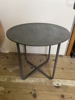 Beistelltisch rund Metall grau