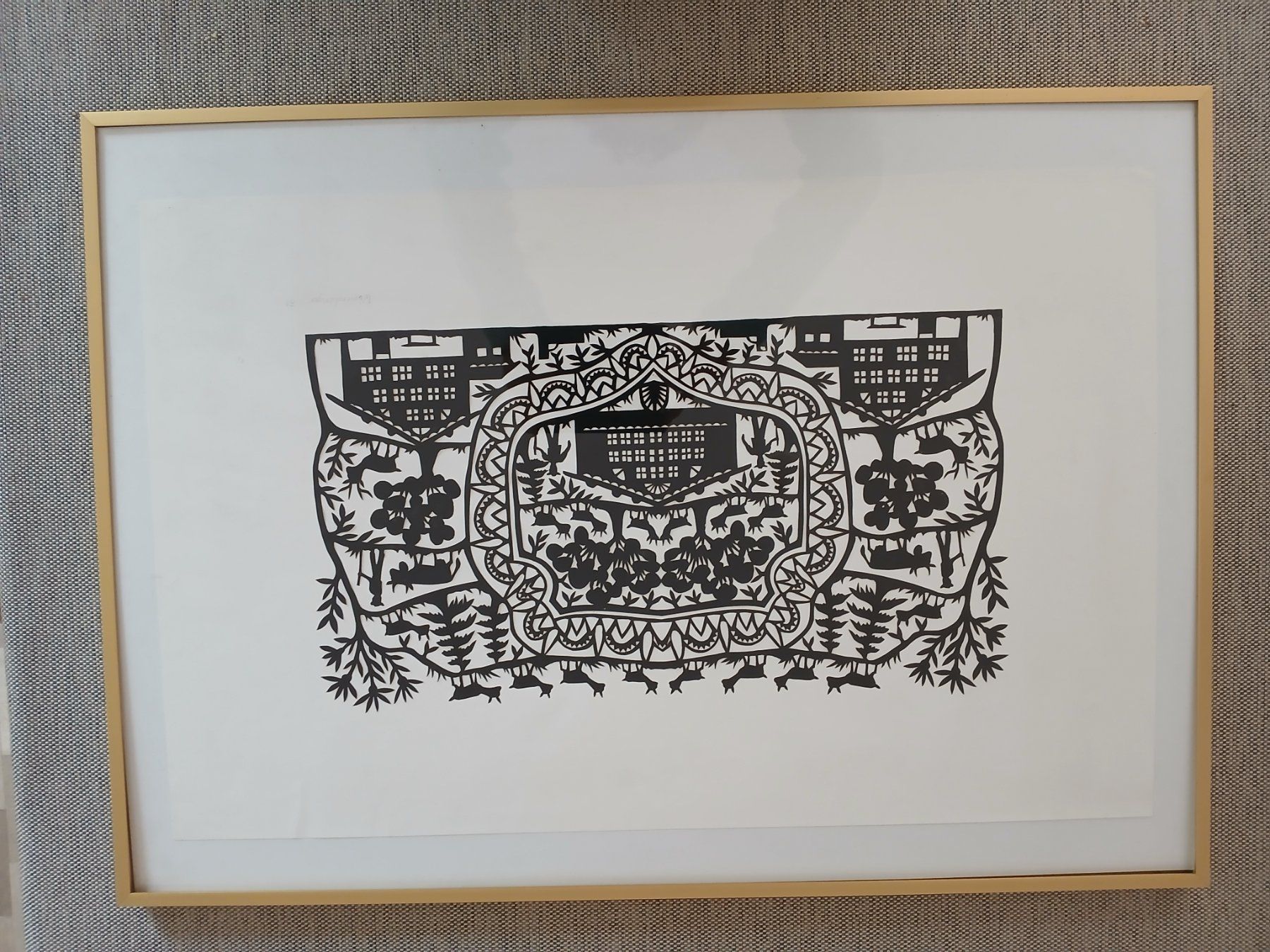 Grafica & Litografie: Scherenschnitt original von  Wiesendanger 1981 – Usato da Zürich venduto da Mr.Dachboden 1