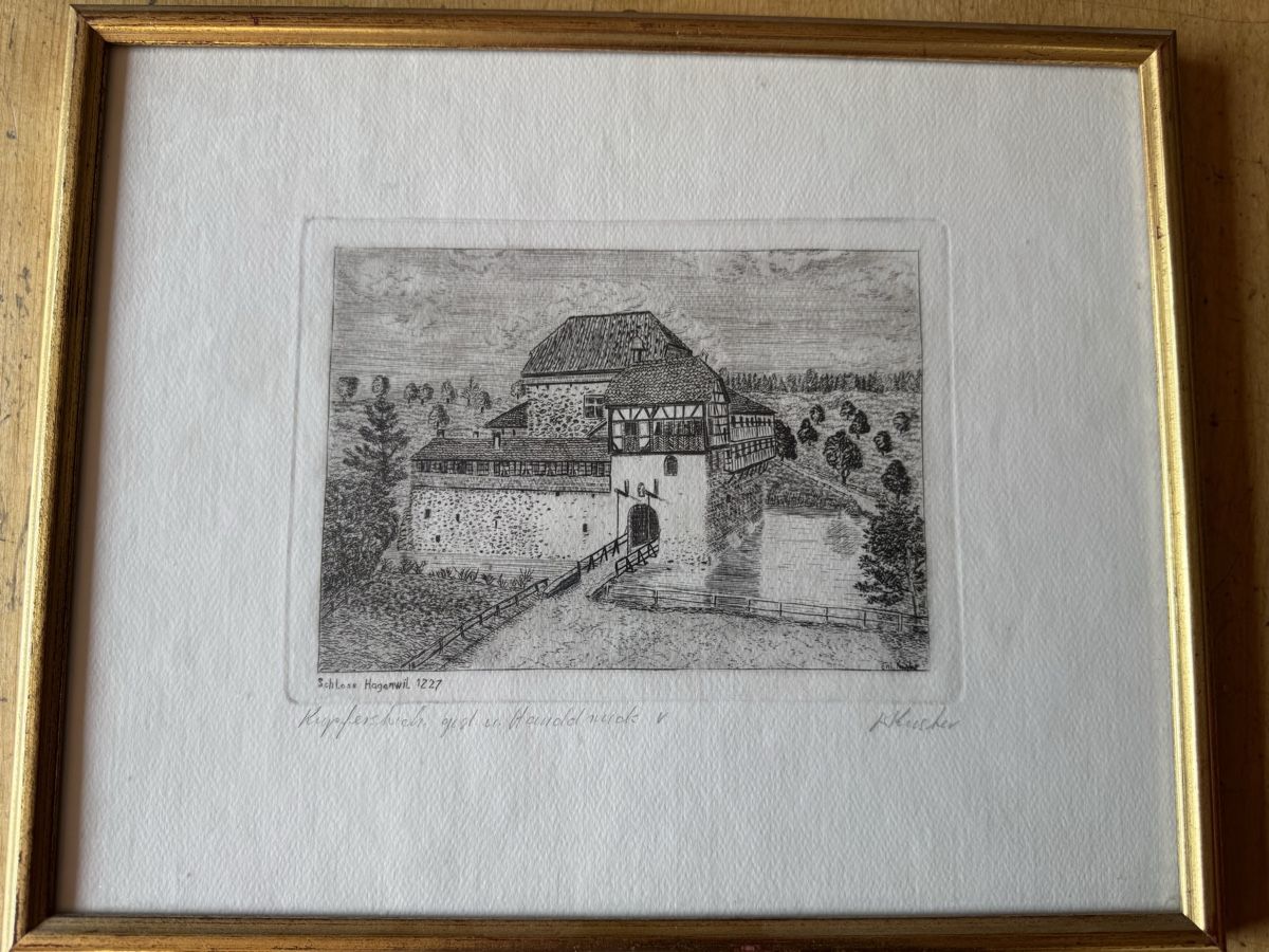 Stiche: Kupferstich Schloss Hagenwil – Gebraucht aus Tübach von Tijera