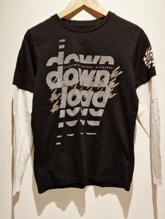 Jungen Langarm Shirt DOWNLOAD Gr. 158/164 Schwarz Weiss