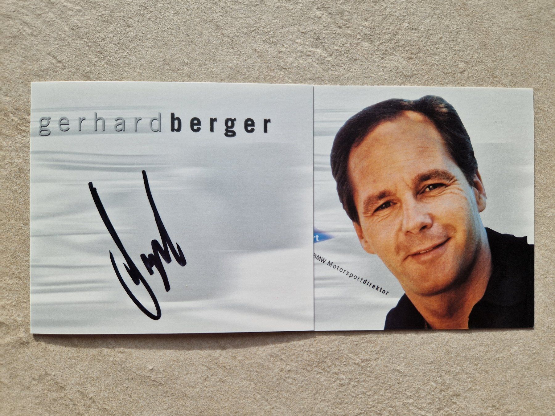 Autogramme: Gerhard Berger - Originalautogramm auf Karte – Gebraucht aus Rüegsauschachen von gemibe
