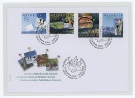 100 Jahre Naturfreunde 2005, Blockausschnitte auf FDC C6