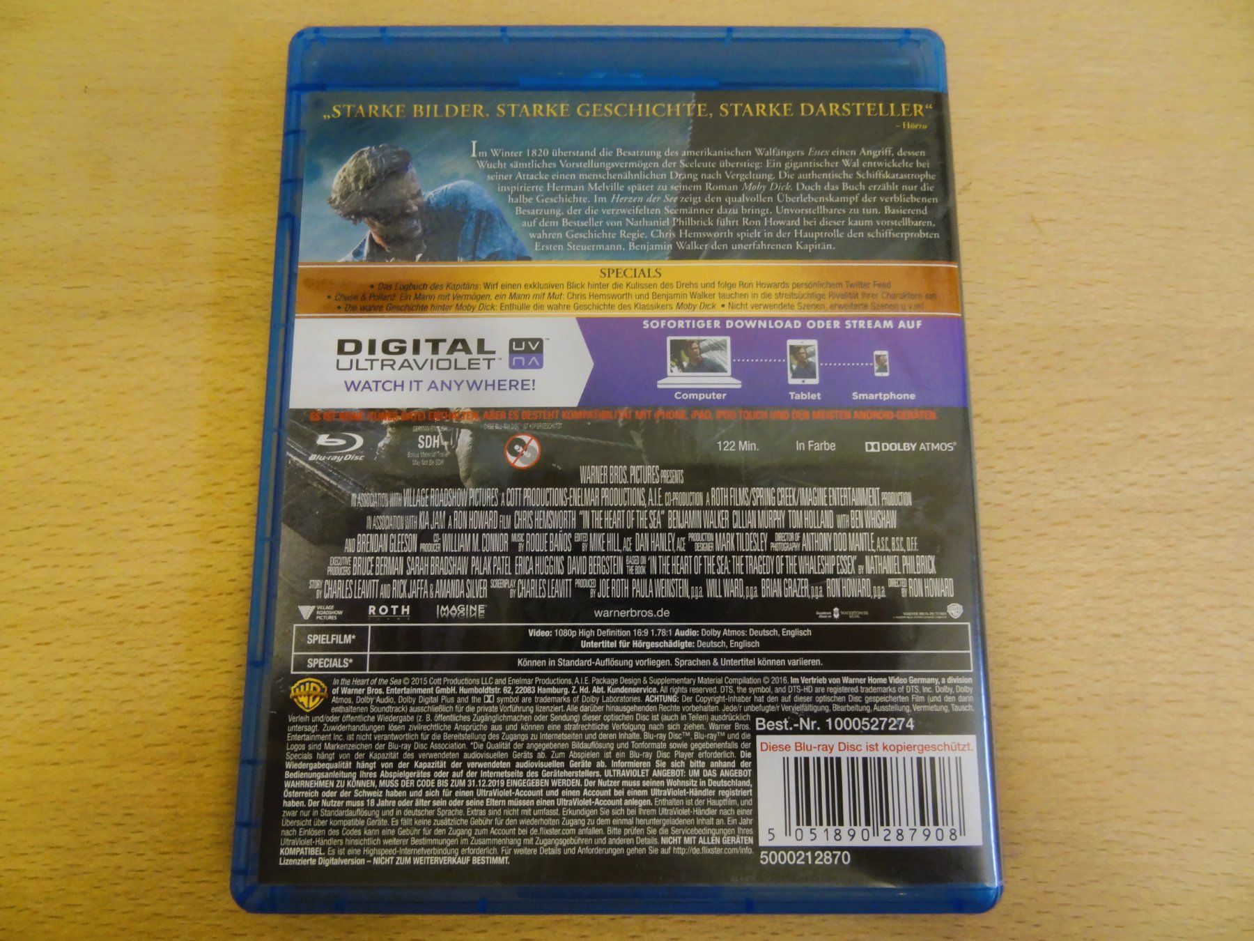 Tutti i DVDs: Blu-Ray - Im Herzen der See - Chris Hemsworth – Usato da Amlikon-Bissegg venduto da riestig 2