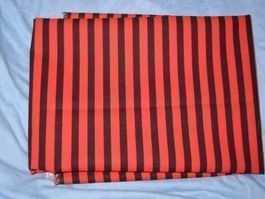 Stoff Viscose rot/schwarz gestreift Reststück!