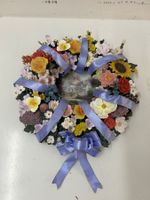 Designer Blumenkranz Kunstharz von Thomas Kinkade