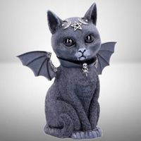 🖤✨ Mystische Katzenfigur mit Flügeln 🦇🖤