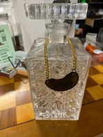 Kristall Karaffe Whisky Etikett  guter Zustand